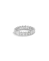 3.15 Carat TW Oval Laboratory-Grown Diamond Eternity Ring in 14kt White Gold