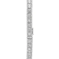 Bracelet de tennis en diamants baguette de 3,37 carats TW en or blanc 14 ct