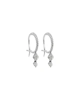 Double Drop Earrings with 0.48 Carat TW of Diamonds in 18kt White Gold