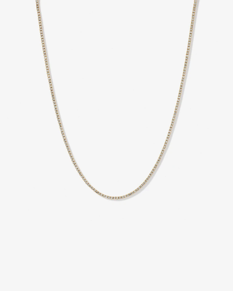 4.00 Carat TW Tennis Necklace in 18kt Yellow Gold