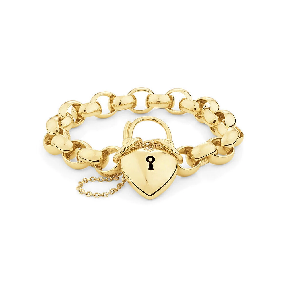 19cm (7.5") 11mm-11.5mm Width Belcher Bracelet in 10kt Yellow Gold