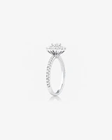 Sir Michael Hill Designer Halo Engagement Ring with 0.79 Carat TW Diamonds in 18kt White Gold