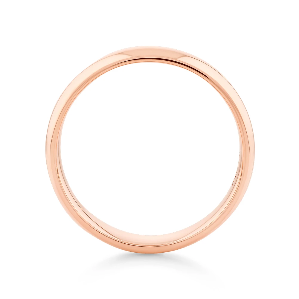 5mm High Domed Wedding Band 10kt Yellow Gold