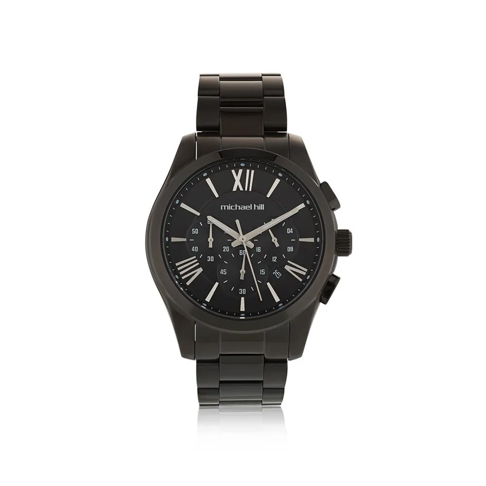 Michael Hill Unisex Chronograph Watch With 1/2 Carat Tw Of Diamonds Black  Ceramic & Stainless Steel | Kingsway Mall