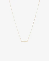 Diamond Accent Bar Necklace in 10kt Yellow Gold