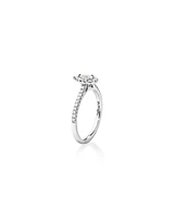 Bague en or blanc 14 K avec diamants totalisant 0,50 ct