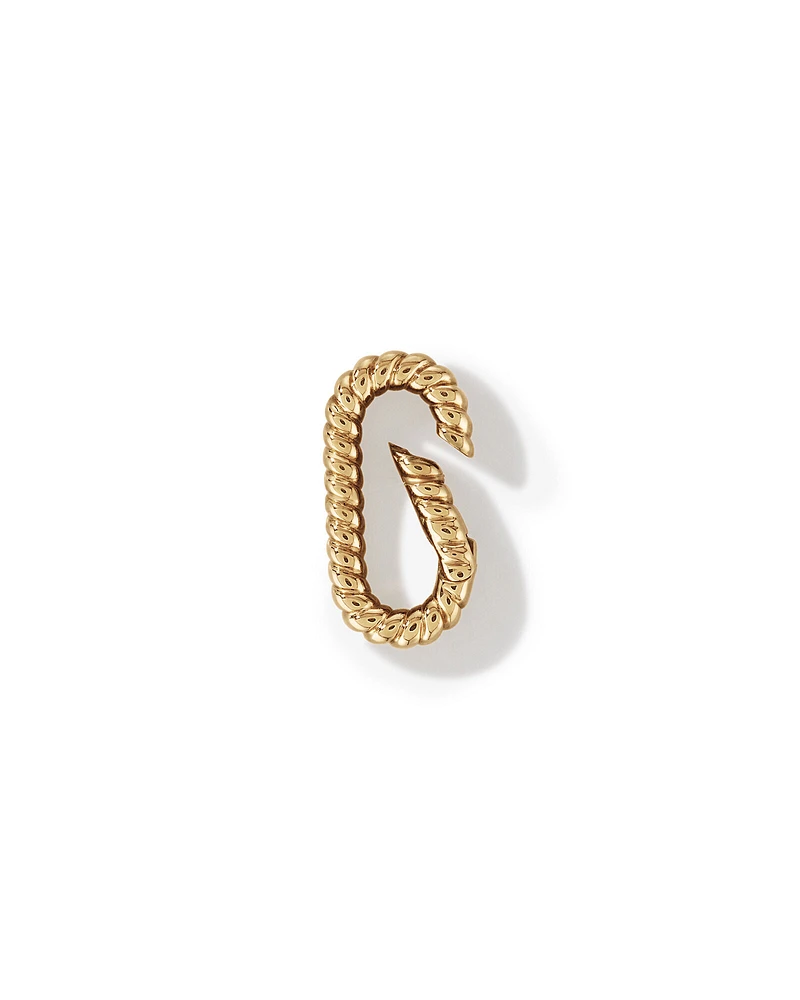 Twisted Paperclip Pendant Connector in 10k Yellow Gold