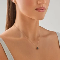 London Blue Topaz Pendant in 10kt Yellow Gold