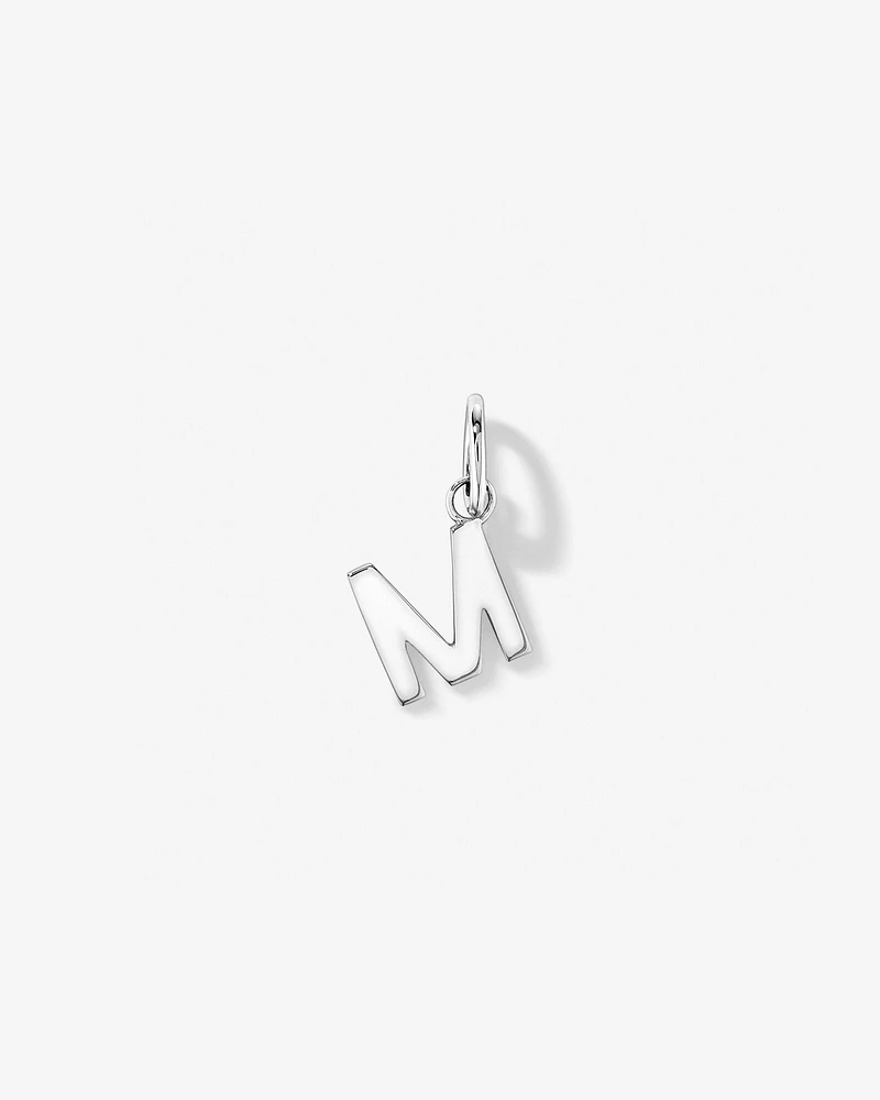 Letter U Initial Pendant in Sterling Silver