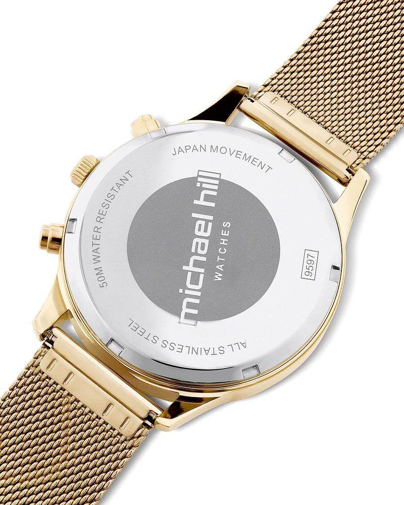 Men's Chronograph Watch in Gold Tone Stainless Steel