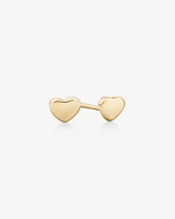 Heart Stud Earrings in 10kt Yellow Gold