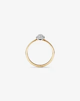 0.10 Carat TW Pear Cluster Diamond Promise Ring in 10kt Yellow and White Gold