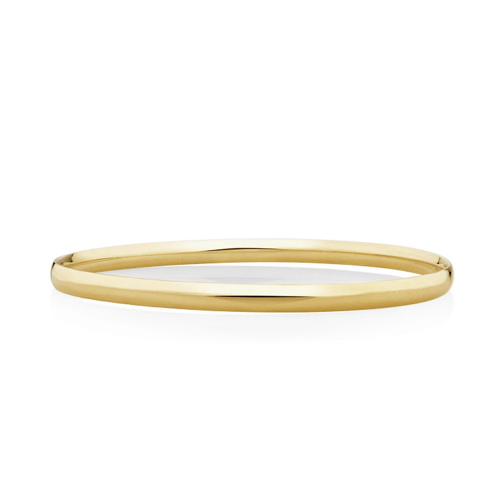 Oval Bangle in 10kt Yellow Gold