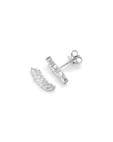 0.96 Carat TW Floret Laboratory-Grown Diamond Climber Earrings in 10kt White Gold