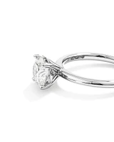 1.50 Carat TW Round Brilliant Laboratory-Grown Diamond Solitaire Enggement Ring In 14kt White Gold