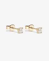 Carat TW Laboratory-Grown Diamond Solitaire Stud Earrings in 14kt Gold