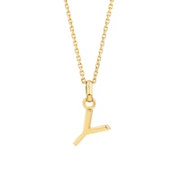 O Initial Pendant in 10kt Yellow Gold