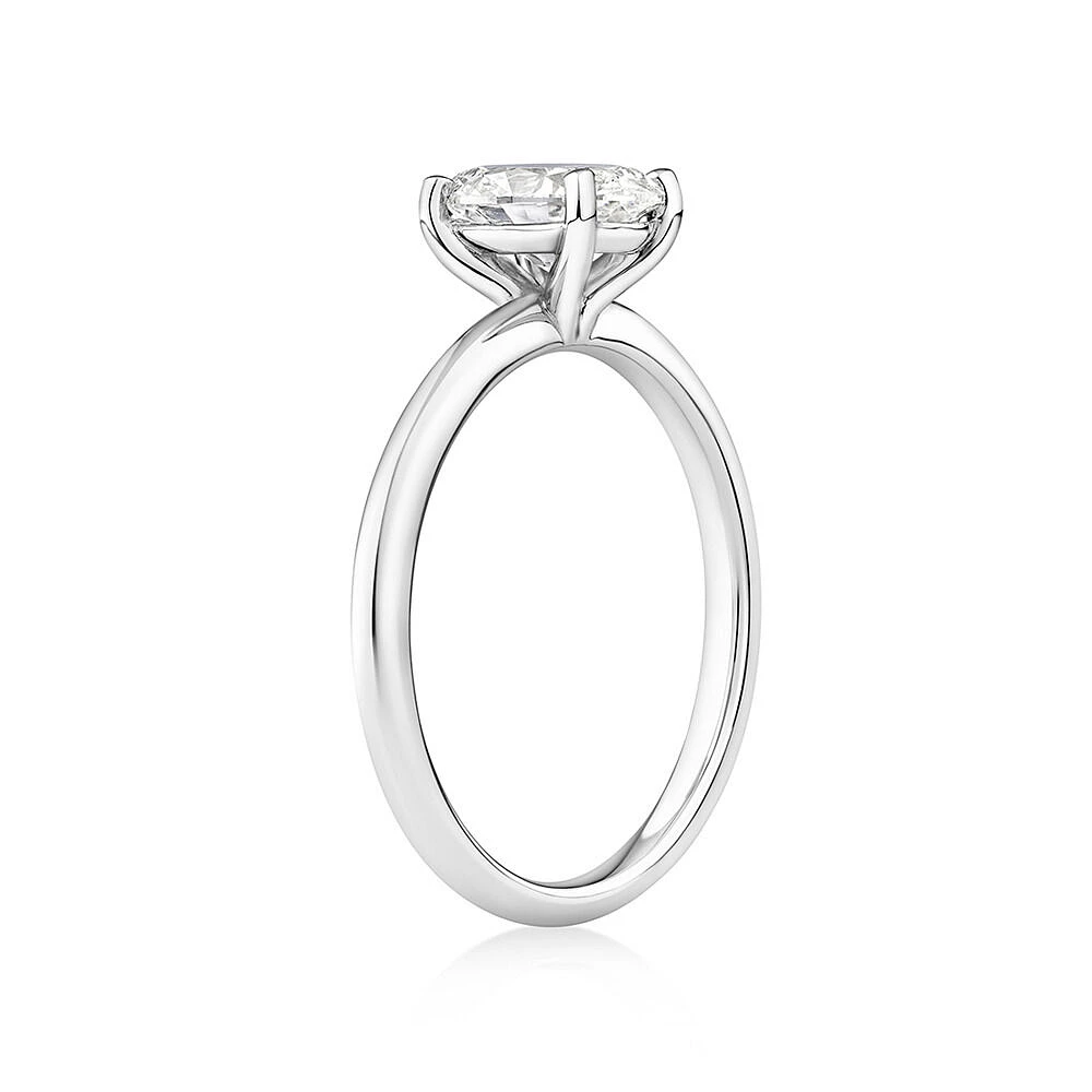 Solitaire Engagement Ring with 1 Carat TW of Diamond in 14kt White Gold
