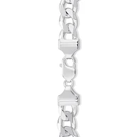 23cm (9.5") 10.9mm Width Men's Curb Bracelet in Sterling Silver