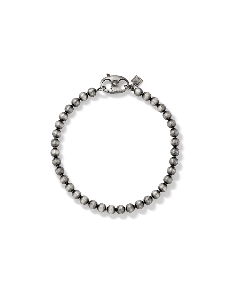 Bracelet en chaîne boule en argent sterling oxydé