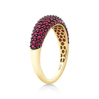 Ring with Ruby in 10kt Yellow Gold