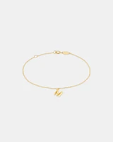 19cm (7.5") C Initial Bracelet in 10kt Yellow Gold