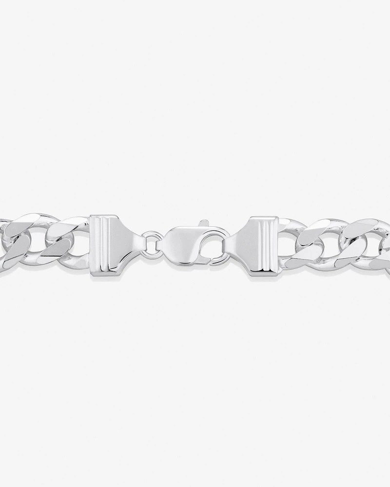 Bracelet à maillons gourmette pour homme de 23 cm en argent sterling