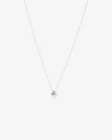 Cubic Zirconia Knot Pendant Necklace in Sterling Silver