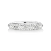 Knife Edge Ring with .55TW of Diamonds in 10kt White Gold