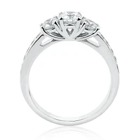 Three Stone Engagement Ring with 1 1/ Carat TW of Diamonds in 14kt Yellow/White Gold