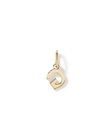 Letter Q Initial Pendant in 10kt Yellow Gold