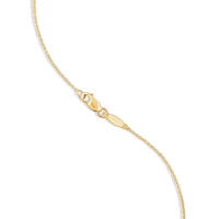 Collier infini orné d'un diamant en or jaune 10kt