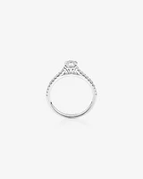 Bague de fiançailles en or blanc 14 K avec diamants totalisant 0,78 ct