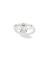 2.00 Carat TW Oval Cut Laboratory-Grown Diamond Solitaire Engagement Ring in 14kt White Gold