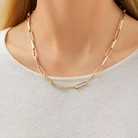 45cm (18”) 4.5mm Width Hollow Rectangular Link Chain in 10kt Yellow Gold