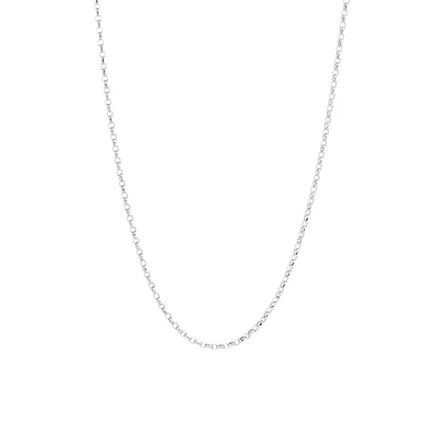 50cm (20") 1mm Width Diamond Cut Belcher Chain in 18kt Yellow Gold