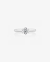 Certified Solitaire Engagement Ring with a 3/4 Carat TW Diamond in 18kt White Gold