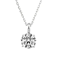 1.00 Carat TW Diamond Solitaire Pendant in 18kt White Gold