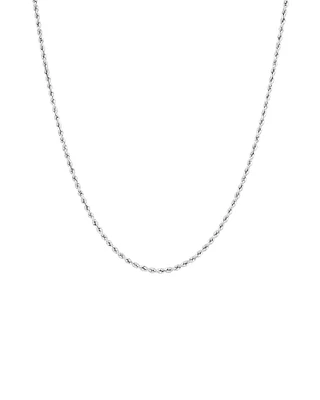 45cm (18")  2.5mm Rope Chain in 10kt White Gold