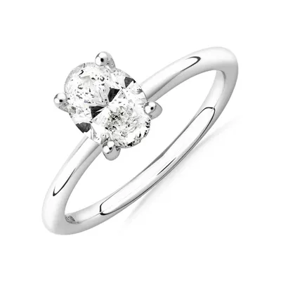 Solitaire Engagement Ring with 1 Carat TW of Diamond 14kt White Gold