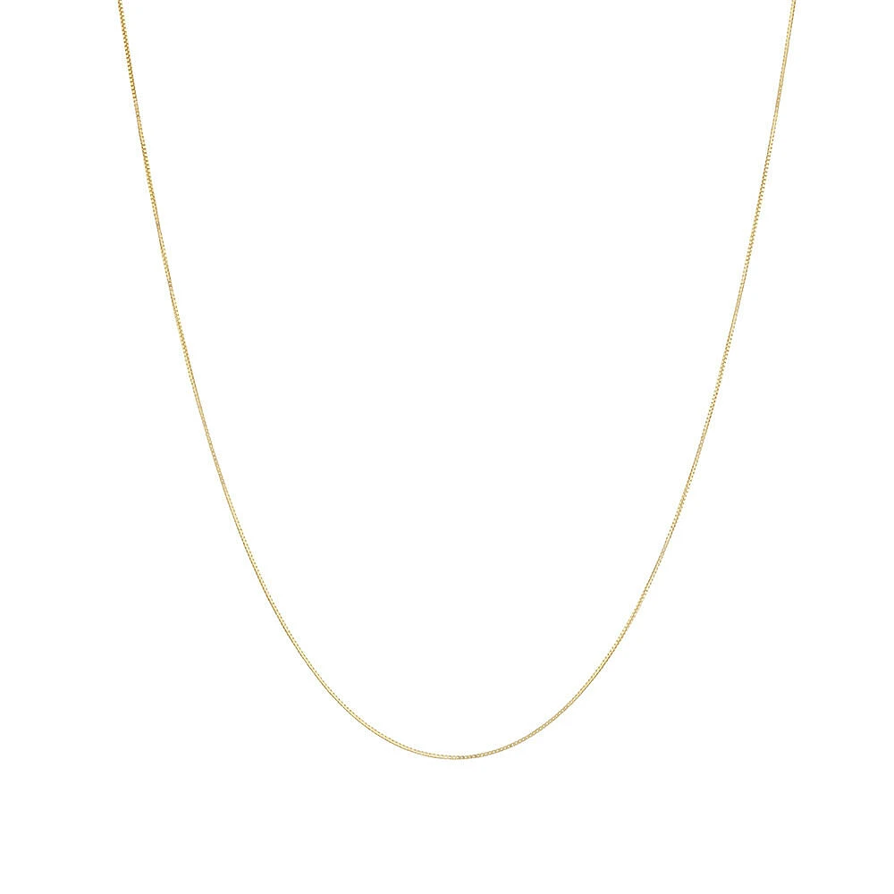 50cm (20") 0.66mm Width Box Chain in 10kt Yellow Gold