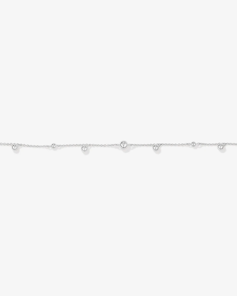 20cm (8") Bead Station Bracelet in Sterling Silver