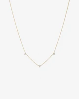 Station Necklace With 0.25 Carat TW Diamonds in 10kt Yellow Gold