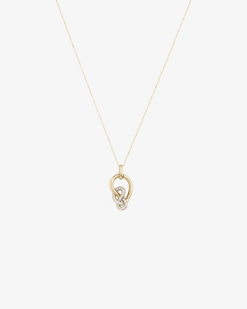 Knots Pendant with Carat TW of Diamonds in 10kt Yellow Gold