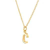 O Initial Pendant in 10kt Yellow Gold