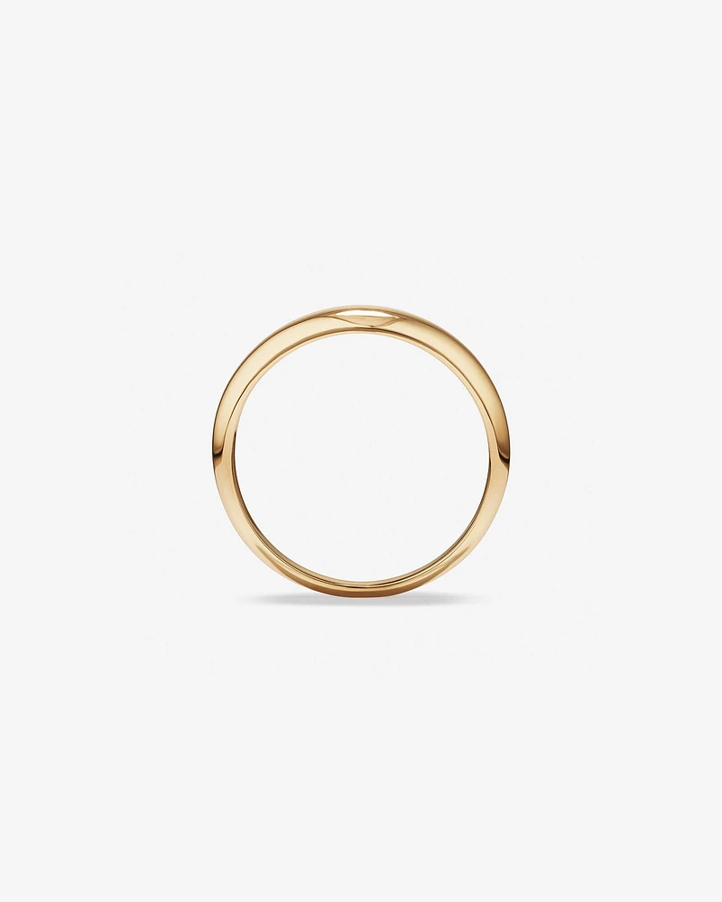 Narrow Polished Dome Ring in 10kt Yellow Gold