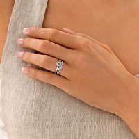 Wedding Band with 0.23 Carat TW of Diamonds in 10kt White Gold