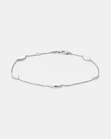 Marquise Station Bracelet in Sterling Silver