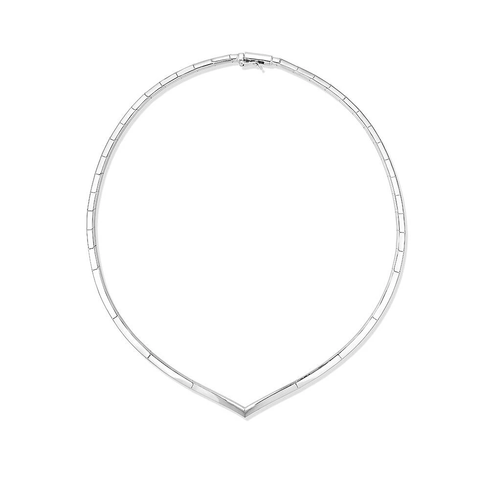 Chevron Choker Necklace in Sterling Silver