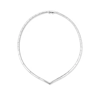 Chevron Choker Necklace in Sterling Silver